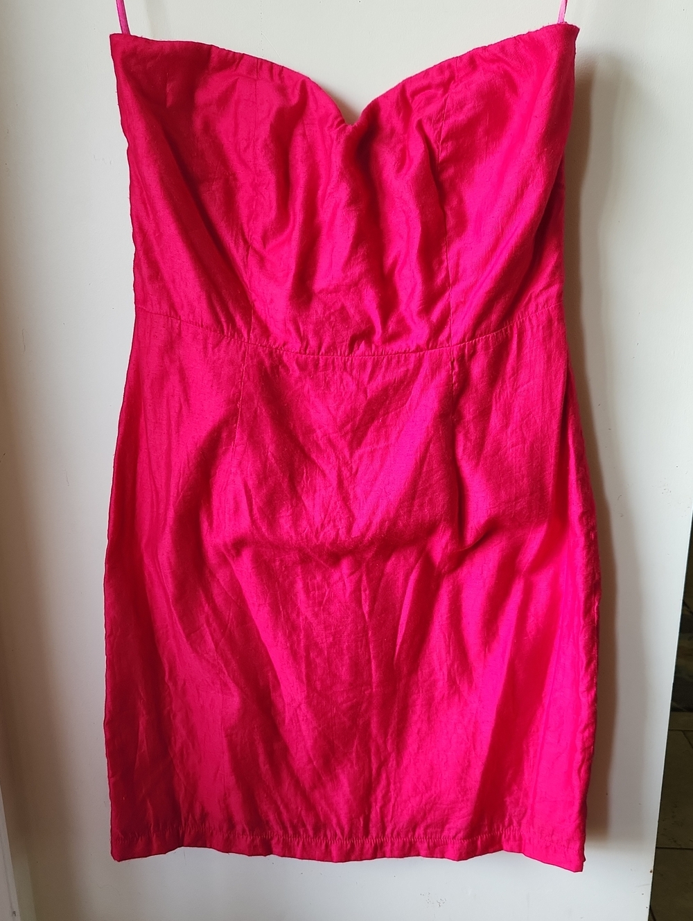 Judith March sz L Hot Pink Strapless Mini Dress Cute